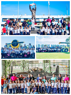 Estudiantes de centros educativos visitan la Base Aérea San Isidro en jornada educativa